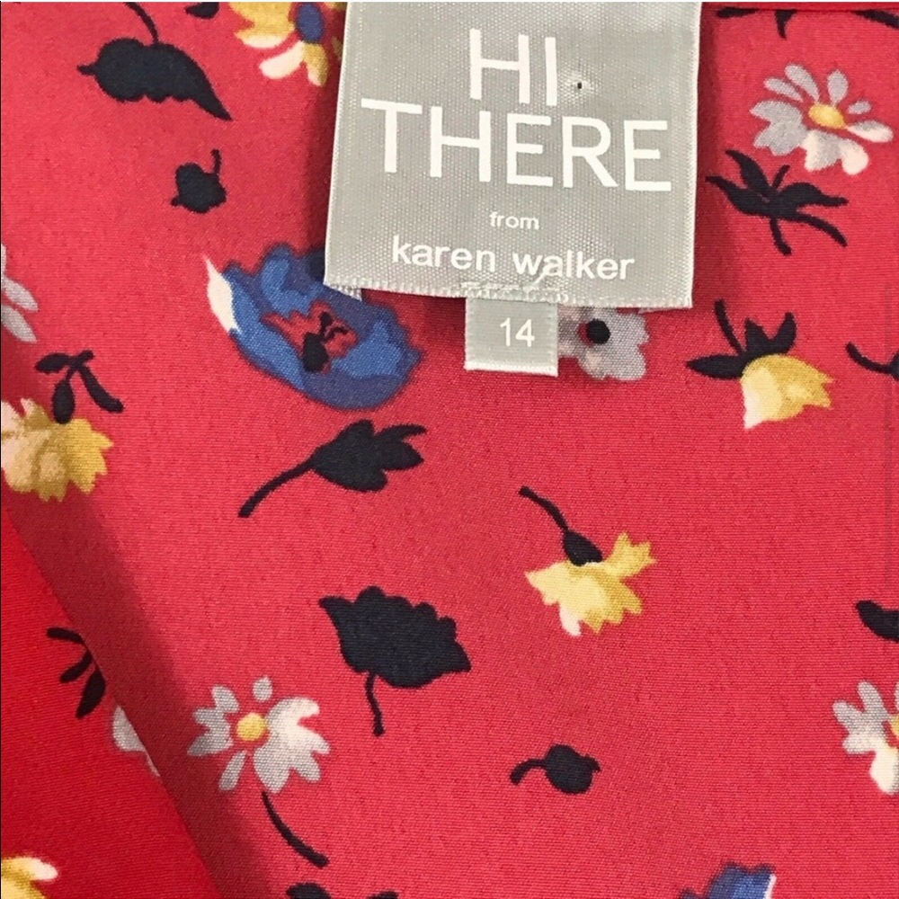 Anthropologie Basque Red Floral Dress - Picture 4 of 5